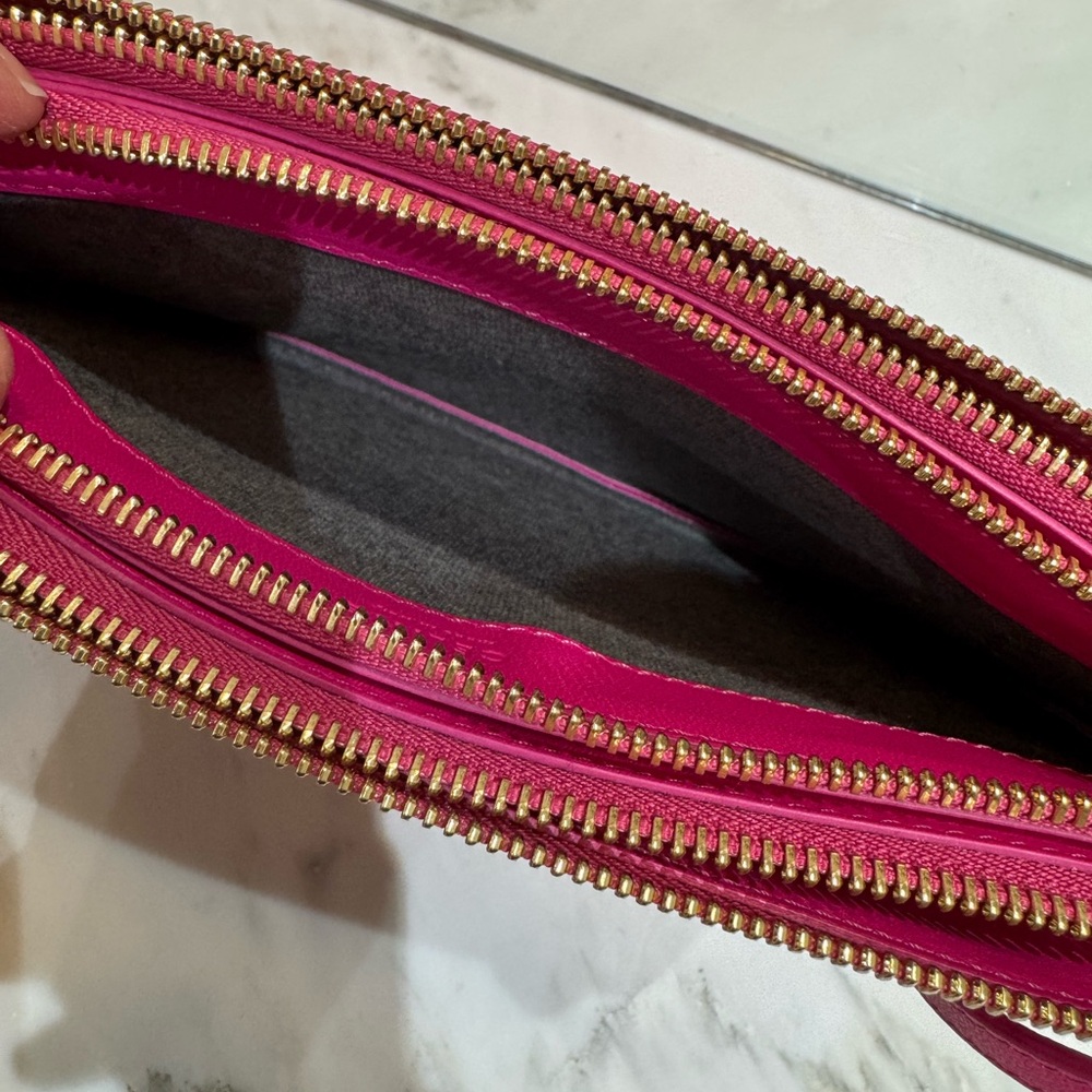 🩷 Celine Large Bright Pink Trio Crossbody Bag - Picture 10 of 13